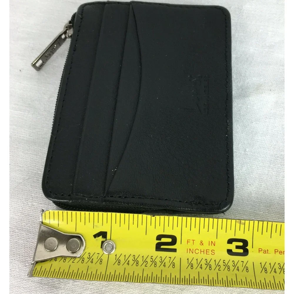 Lodis Black Belt Clip ID Credit Card Holder w Zip Compartment Business
